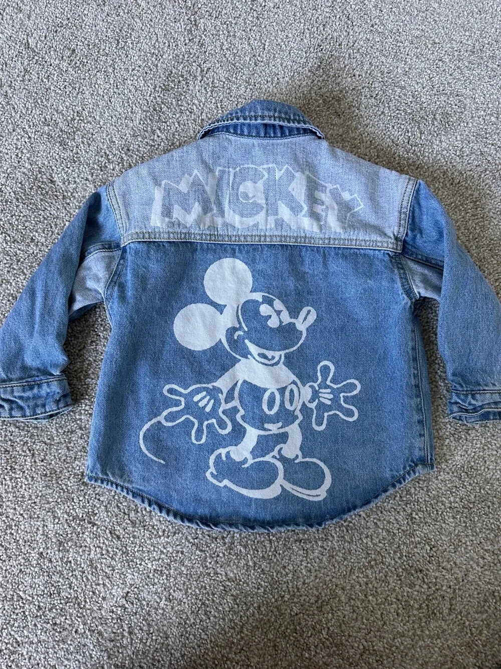 Zara Kids Two-Piece Mickey Mouse Denim Set